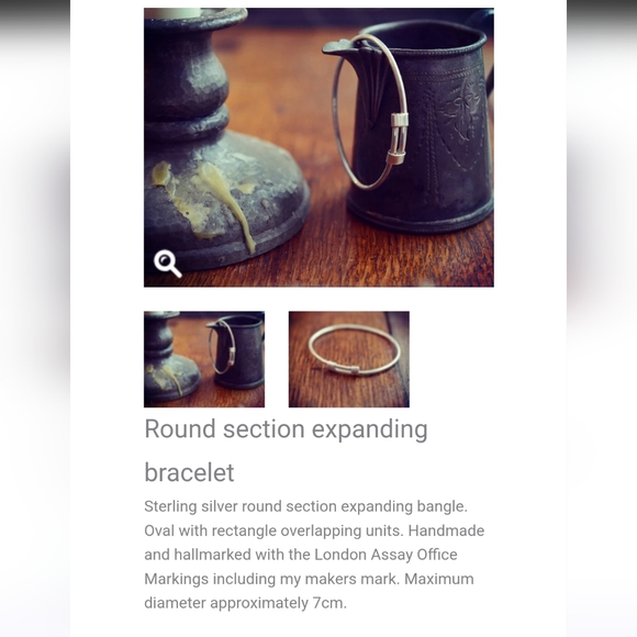 Heather Stowell British jewelry designer 925 Round Section expanding bracelet - Picture 11 of 11